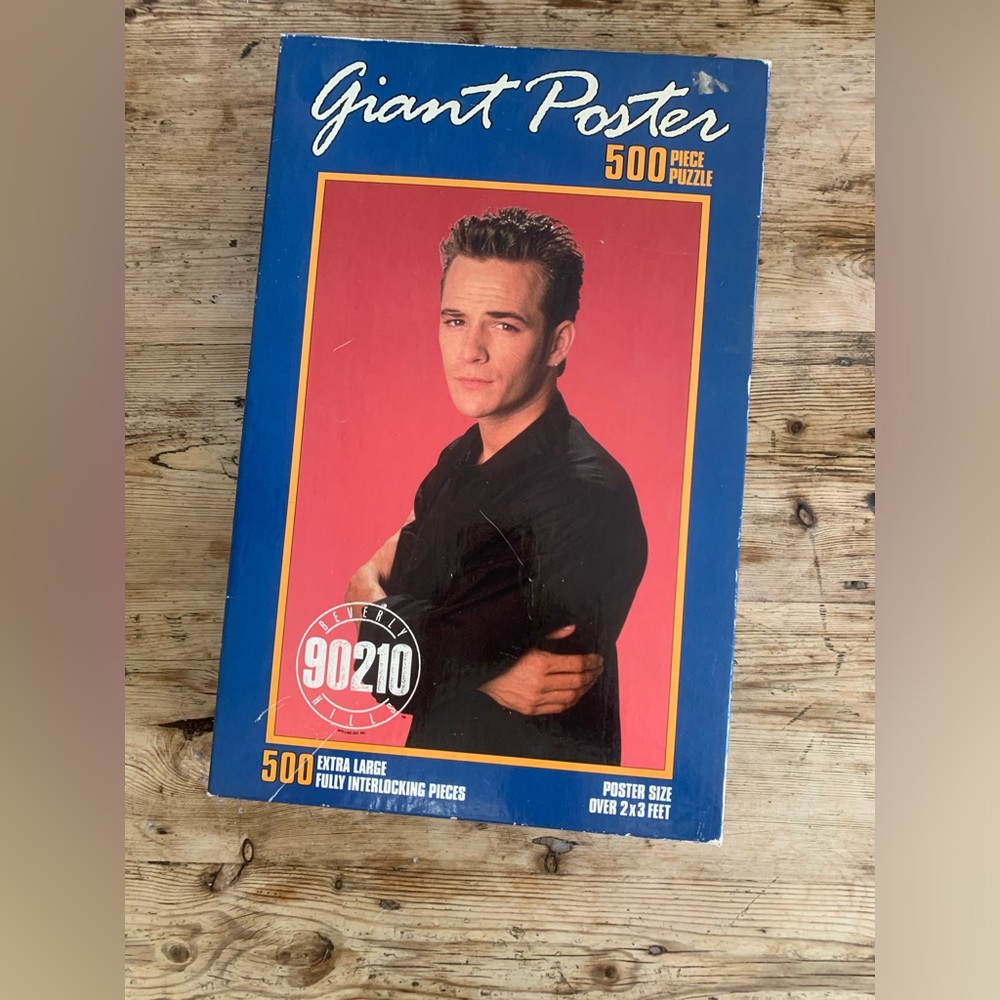 1990’s Beverly Hills 90210-Luke Perry Poster and 500 piece puzzle-Never Opened